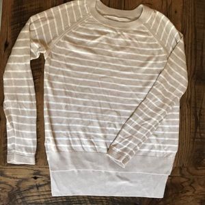 Lululemon beige and white stripe sweater